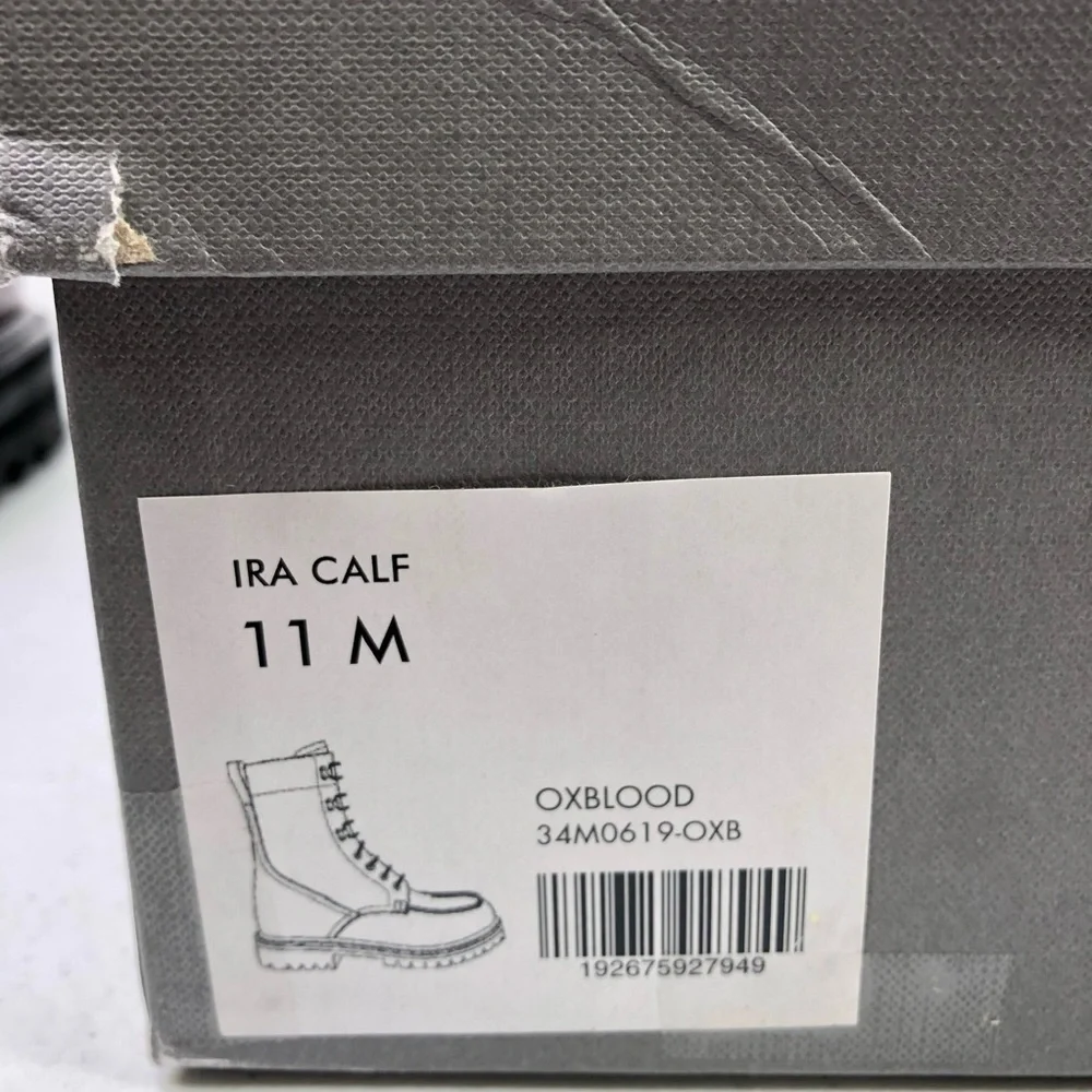 AQUATALIA Ira Calf Lace Up Leather Oxblood Boots
